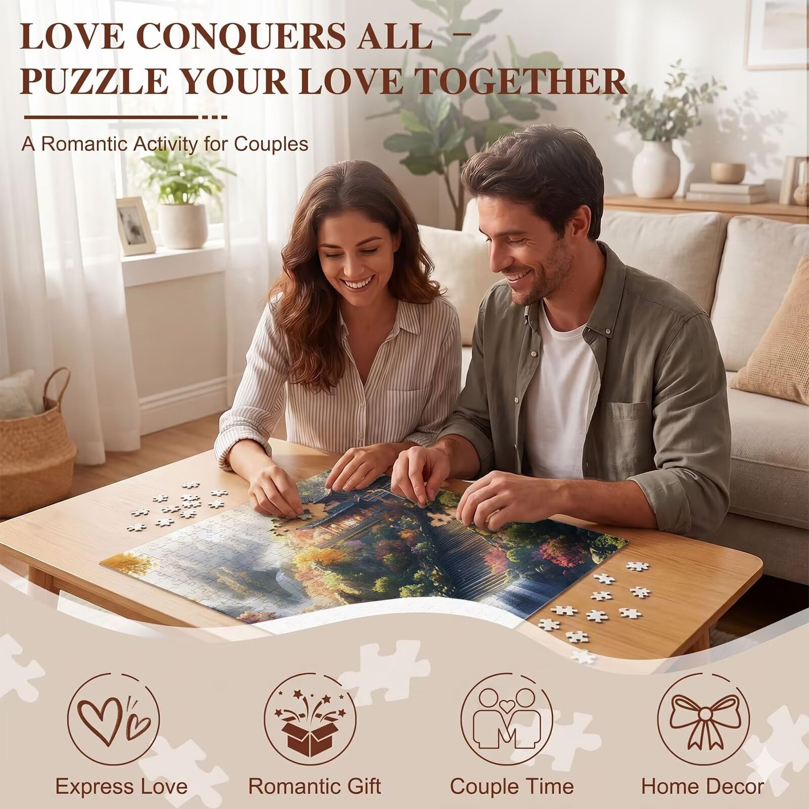 architettura paesaggio Puzzle 5000 Pezzi per Adulti, Puzzle in Legno - Collezione Classica con Poster Incluso - Sfida di Concentrazione e Passatempo Antistress, Gioco per Famiglia, 156 x 105 cm f0-486
