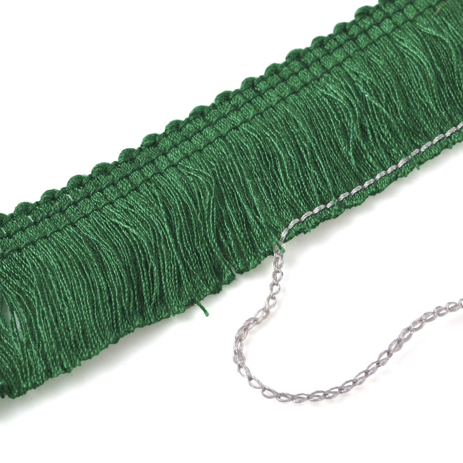 Fransenborte Mit Quasten – Dunkelrot, 2,5 Cm Breit, 22 M Lang, Aus Polyester Für Nähen & Dekoration