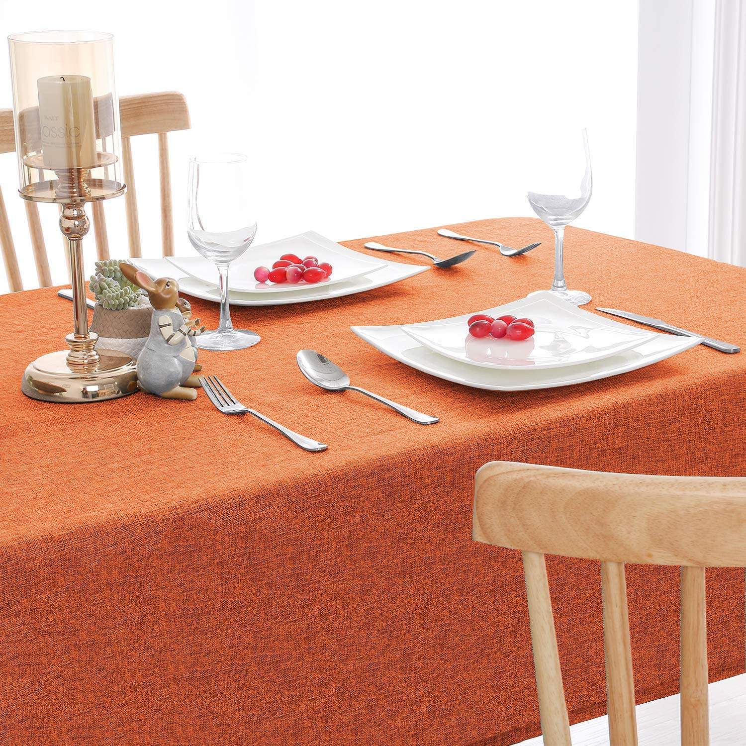 CASANEST Washable Jute Table Cover 6-8 Seater Pack of 1 Heat Resistant Table Cover for Kitchen Table/Dining Table Wedding Party, 54 x 90 Inches (Orange) (B09139JS1W) Amazon Price History, Amazon Price Tracker