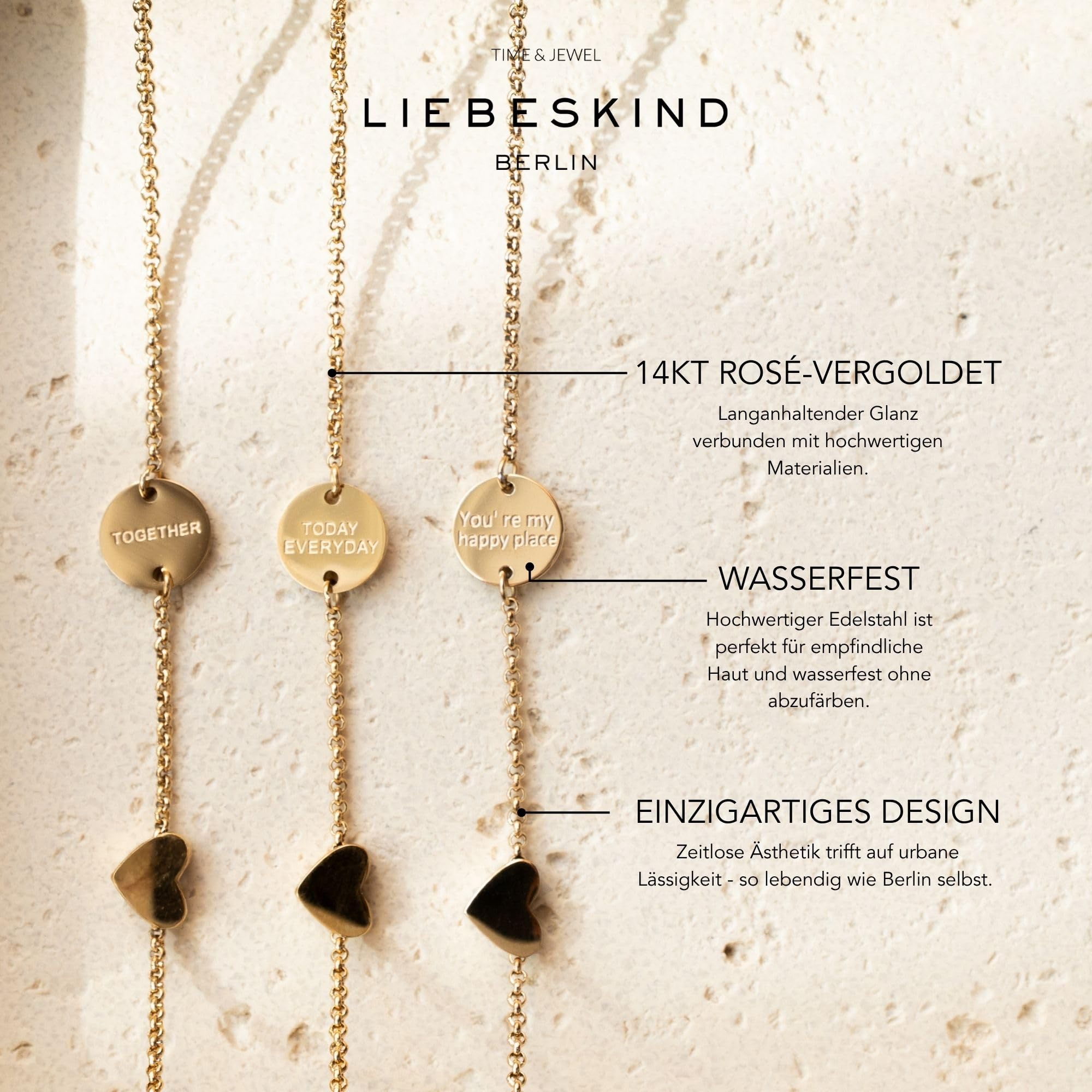 Liebeskind Berlin Damen Armband LJ-1762-B-20 aus Edelstahl in IP Roségold – Bild 4