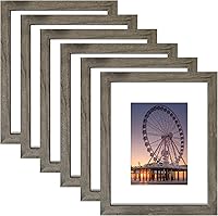 Vista 9 de BESCRCL - Set de 6 marcos de fotos de 11 x 14, color negro. Marcos para mostrar fotos de 8 x 10 con paspartú o de 11 x 14 sin paspartú, marcos