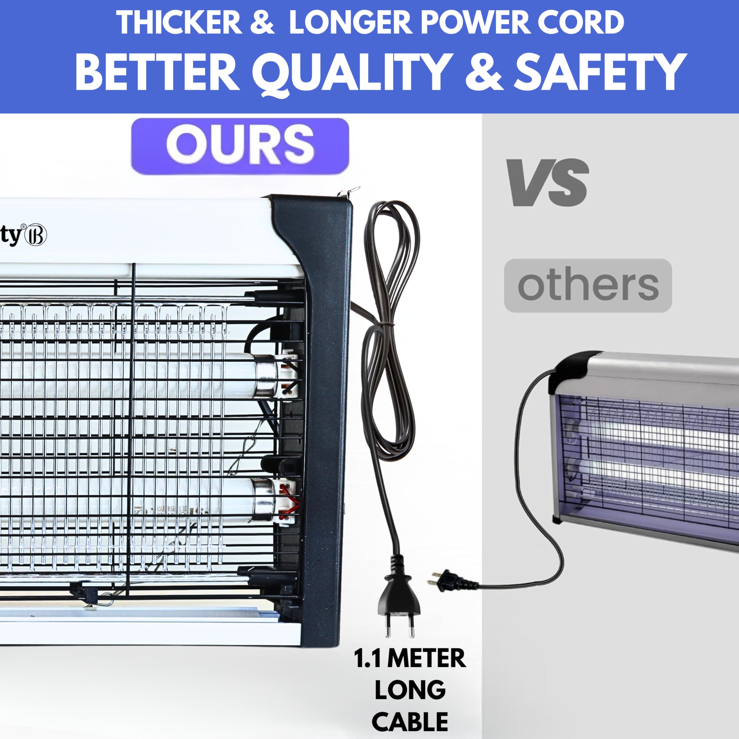 Ubrighty Insect Killer Machine-with 2 Extra Blue UV Tubes Electric Fly Catcher Machine Makhi Flies Killer Trapper-Bug Zapper for Home Kitchen House Bedroom Mosquito lamp Indoor Restaurants (W20) - Image 7 thumbnail