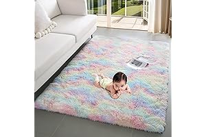 4x6 Fluffy Rainbow Rugs: A Magical Carpet Ride for Your Home