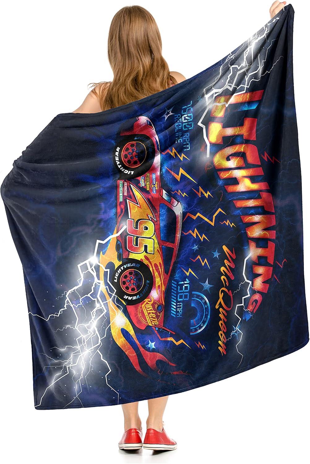 Northwest Cars Silk Touch Throw Blanket, 50" x 60", Sizzling McQueen
