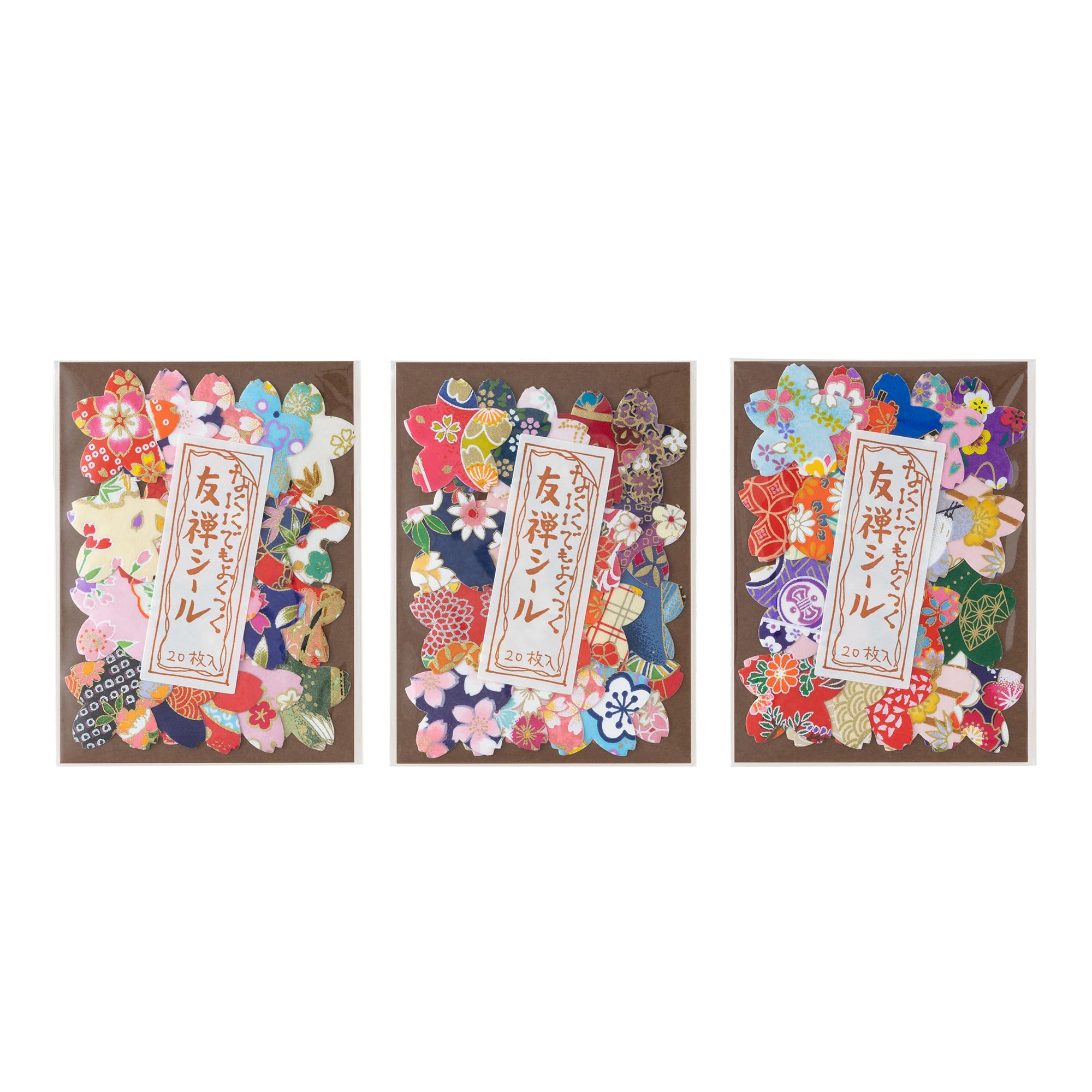 Amazon | 和紙かわ澄 特撰 手染め 京友禅 千代紙 シール (桜 60枚入