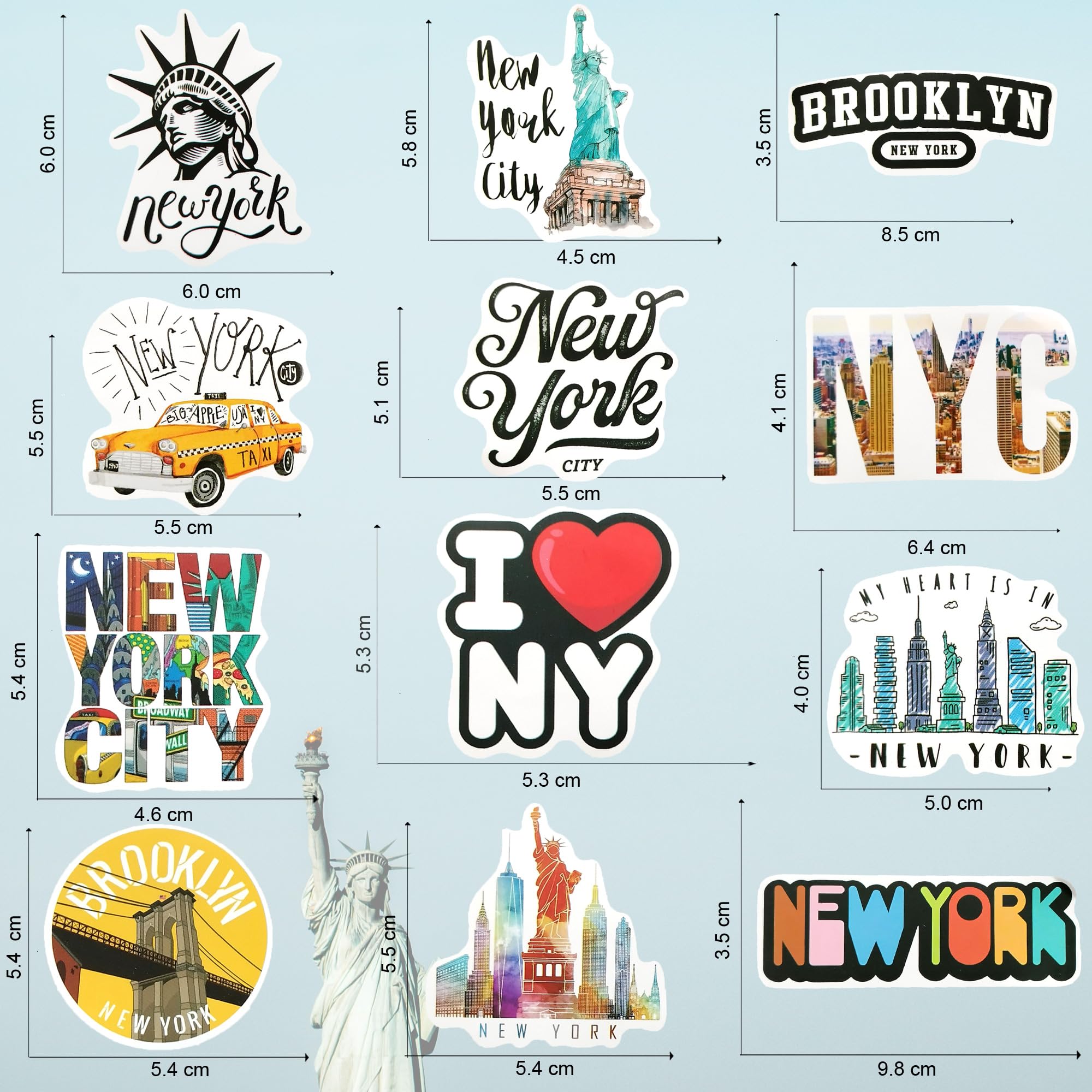 New York Sticker Photo Album Suitcase Sticker New York City Souvenir NY Gift Laptop Stickers Case Stickers Scrapbooking Decals Travel - Image 2