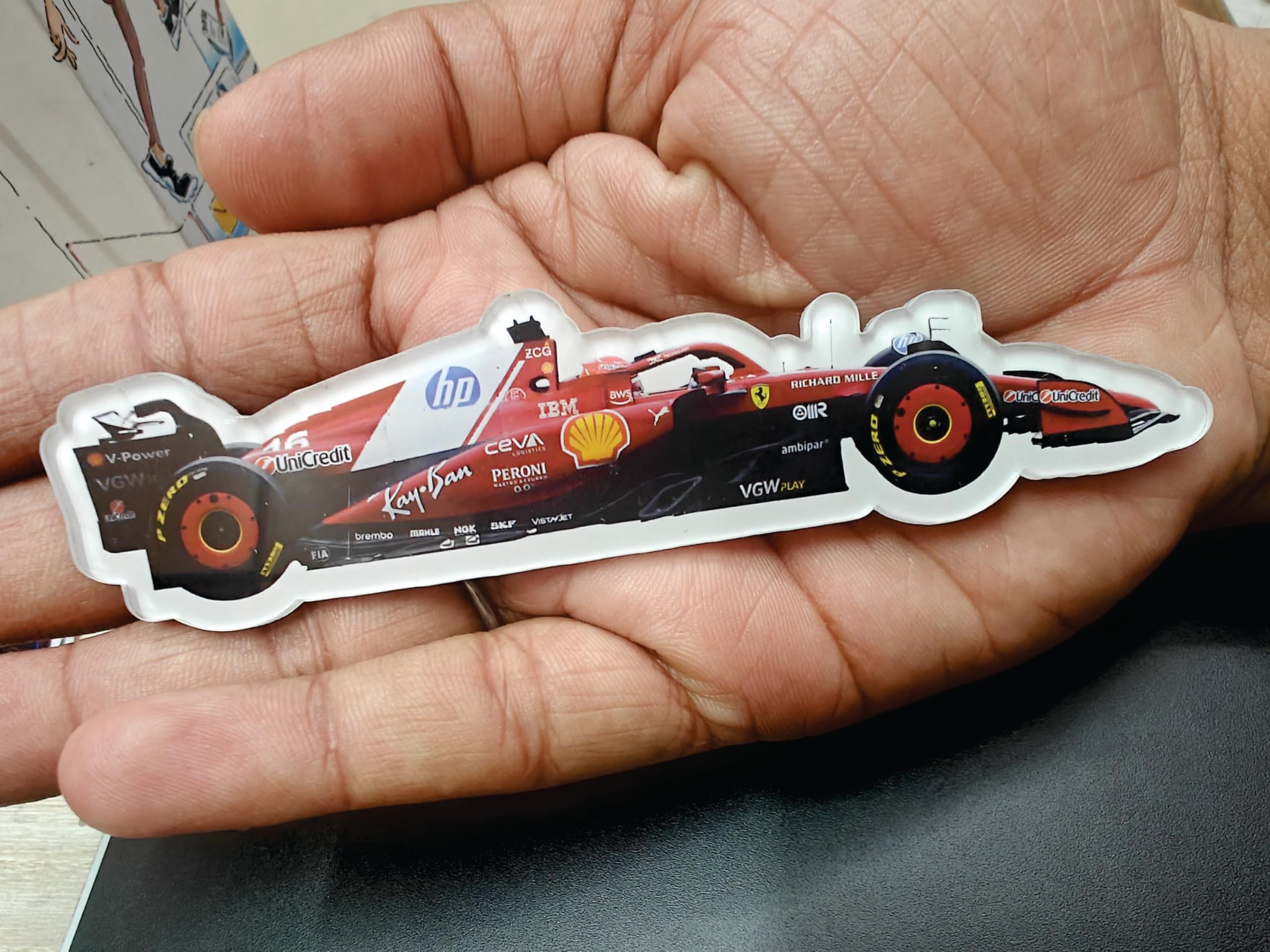 FERRARI マグ ネティックセンサー 02119052 Studio64 Ferrari SF-23 Acrylic Fridge Magnet with Strong Magnet