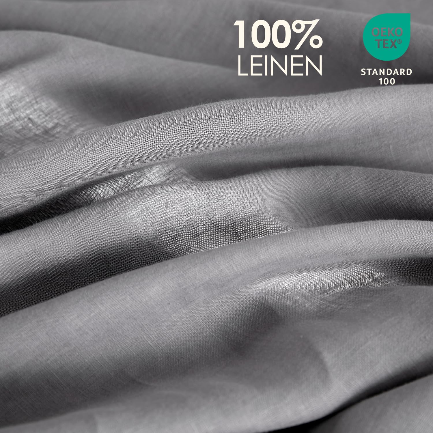 DAPU Biancheria da letto in lino, 100% puro lino francese, traspirante