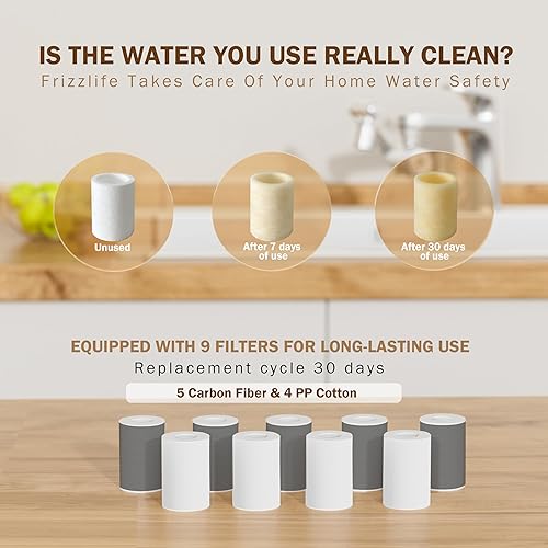 Miniatura 6 de Frizzlife Filtro de agua para extensor de grifo de fregadero, aireador giratorio de 1440 que reduce el 99% de cloro, 3 modos de latón en aerosol