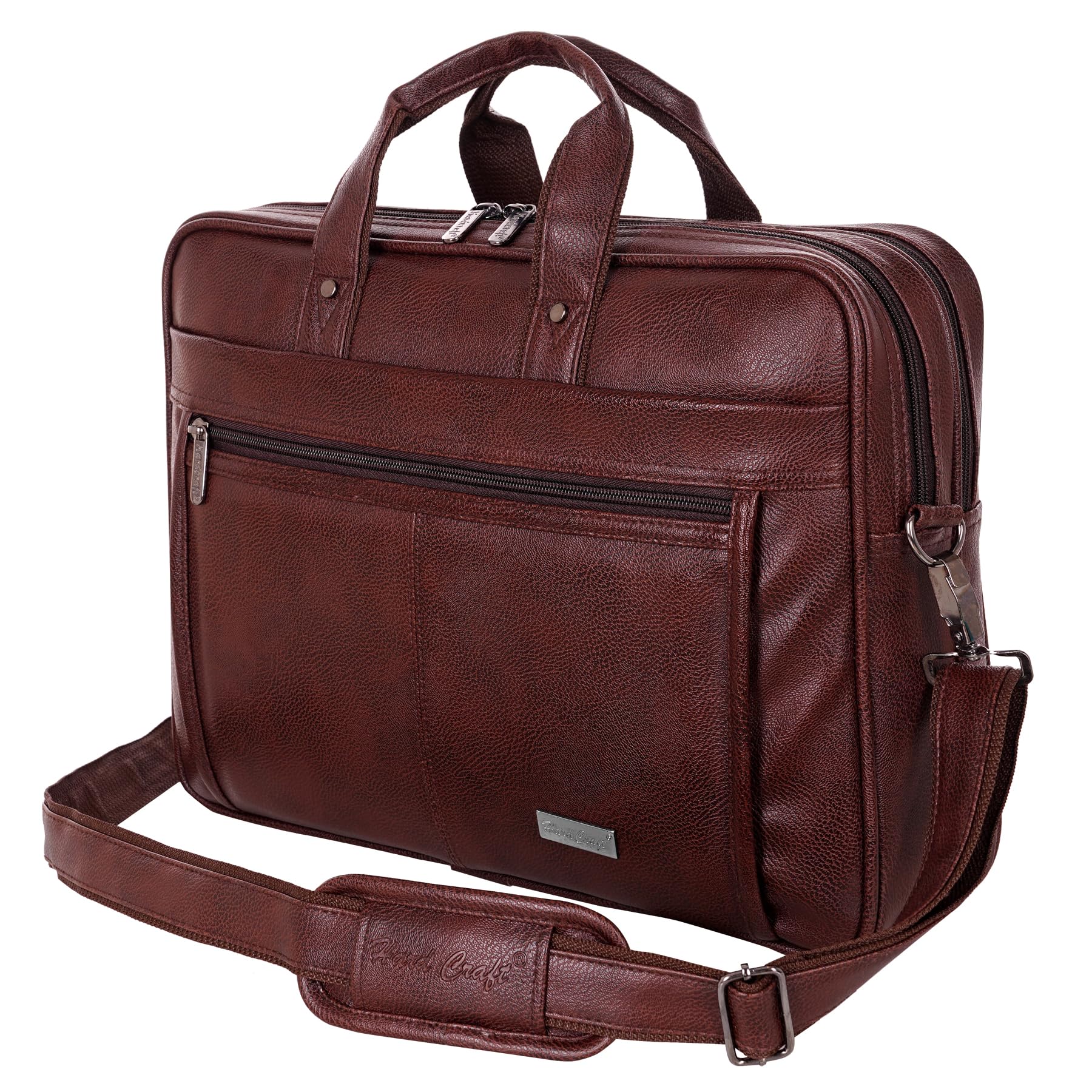 hard craft Messenger Office Laptop Bag for Men PU Leather Business Executive Briefcase Laptopbags Corporate Official Sling Side Shoulder File HandBag for Man Supports Laptop Upto 15.6 inches-picture-22