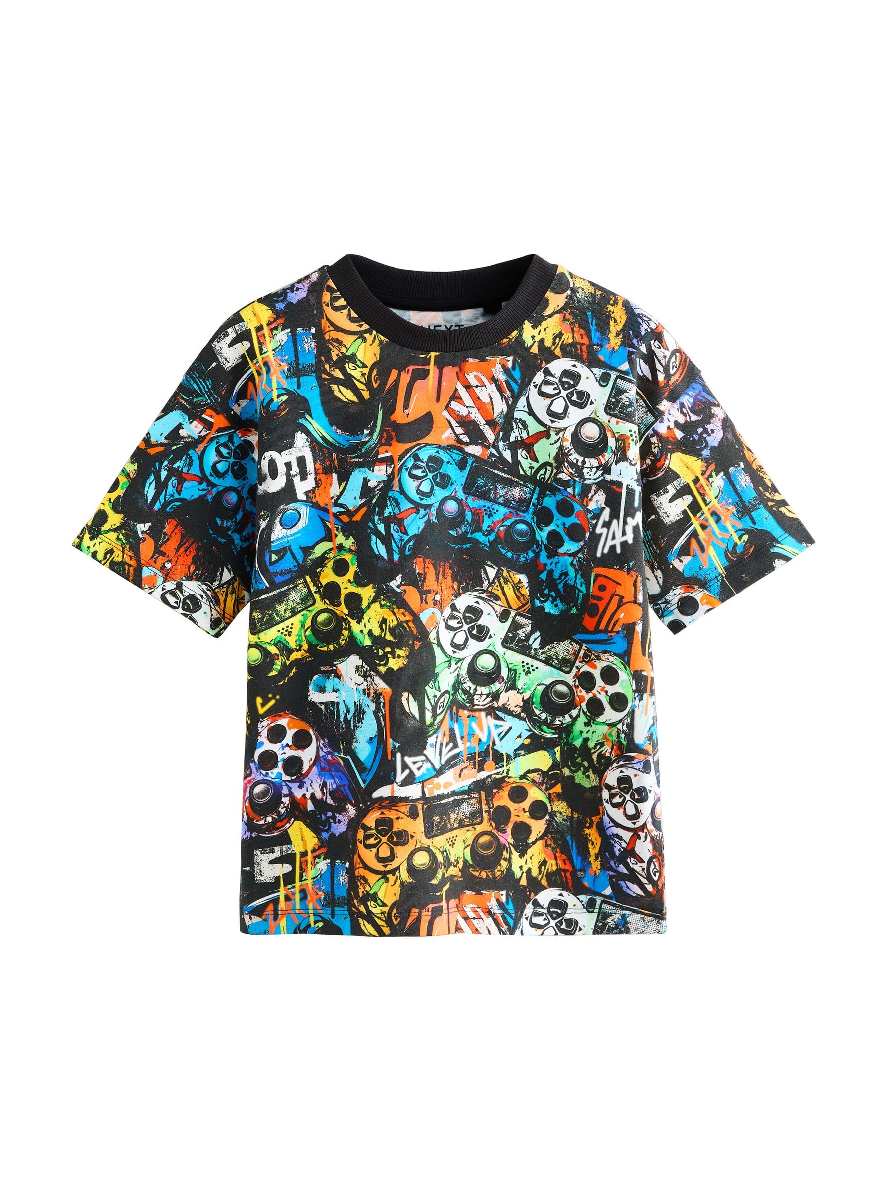 NEXT Ragazzo Confezione da 3 t-Shirt comode a Maniche Corte con Stampa