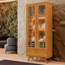 Cristaleira Reflecta 2 Portas Mavaular Naturalle