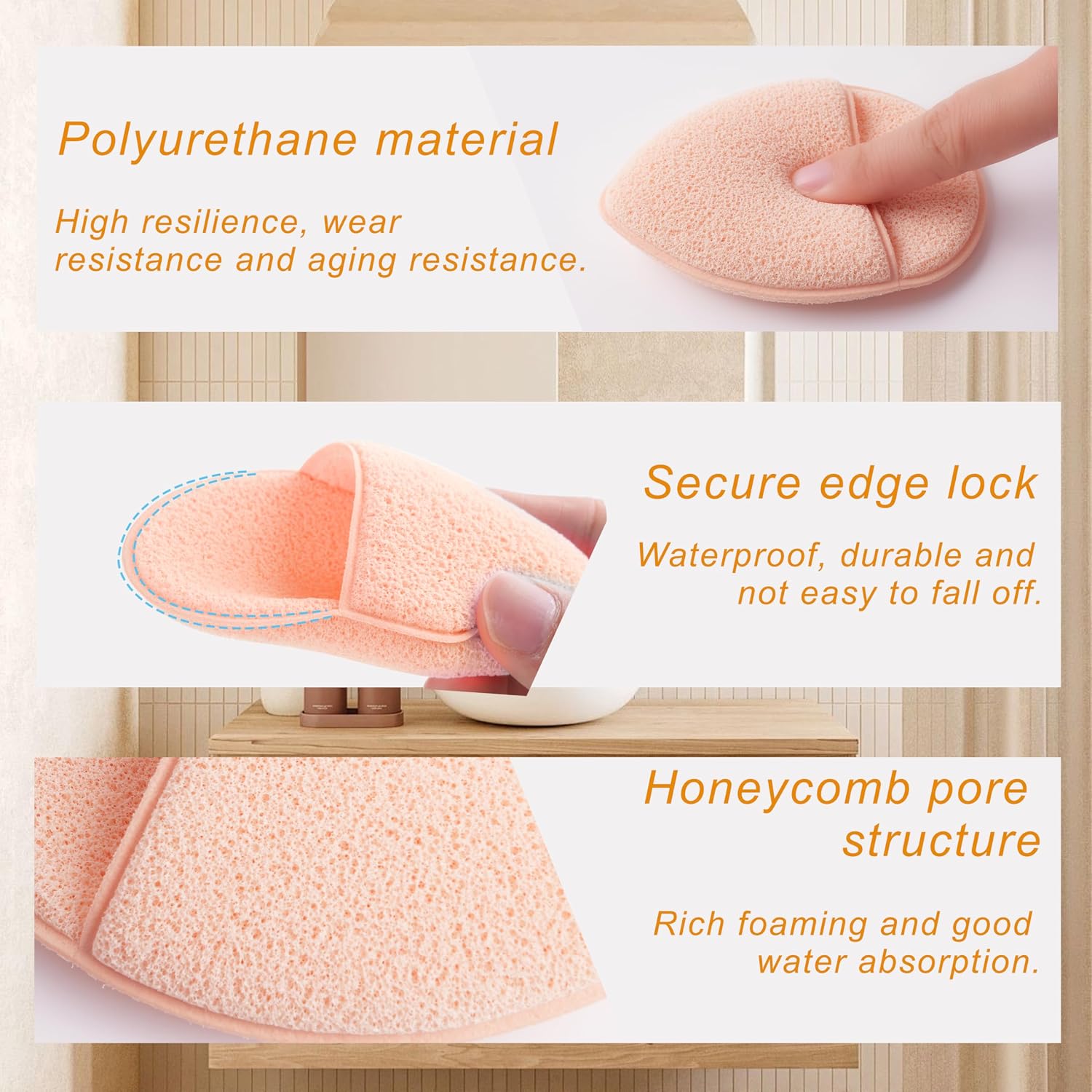 6 Pcs Reusable Face Sponges for Cleansing and Exfoliating, Facial Sponges for Estheticians, Gentle Facial Sponges for Washing Face, Suitable for All Skin Types, Glove Sponge, Multicolor