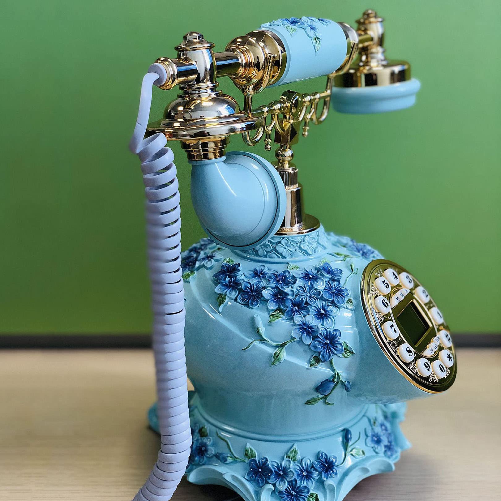 Telefono Fisso Vintage nostalgico a Pulsante con Cavo, suoneria autentica, Telefono con Linea retrò per casa, Ufficio, Hotel