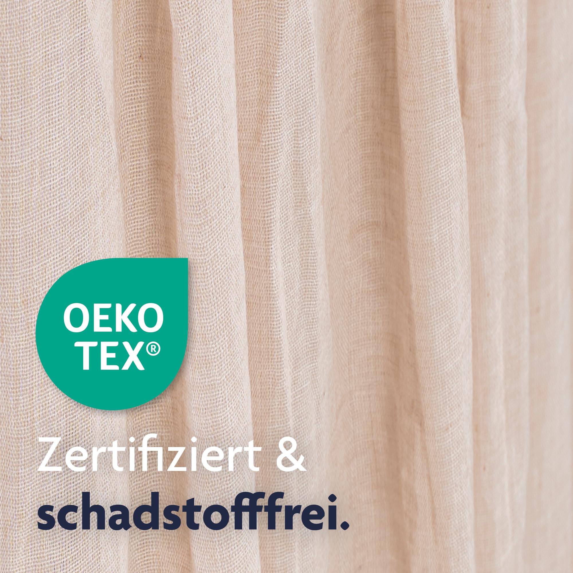 Julius Zöllner Baldachin aus Voile Ø55 cm – für Babybett & Kinderbett – Kinderzimmer Deko – Sand