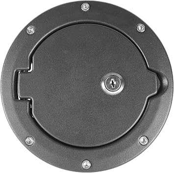 Hooke Road Wrangler TJ Locking Gas Cap Cover Fuel Door Filler Tank for 1997-2006 Jeep Wrangler TJ