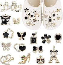 15 Pcs Crystal Diamond Shoe Charms for Clog Shoes, DIY Sandals Accessories, Clog Sandals Decorations Charms for Women Girls Birthday Christmas Party Gifts