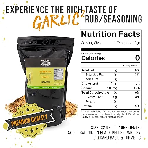 Miniatura 10 de Lanes Condimento ajo  Condimento natural de ajo en polvo  Capas de sabor a ajo premium  Carne de res cerdo pan de ajo  Cebolla perejil tumérico sin