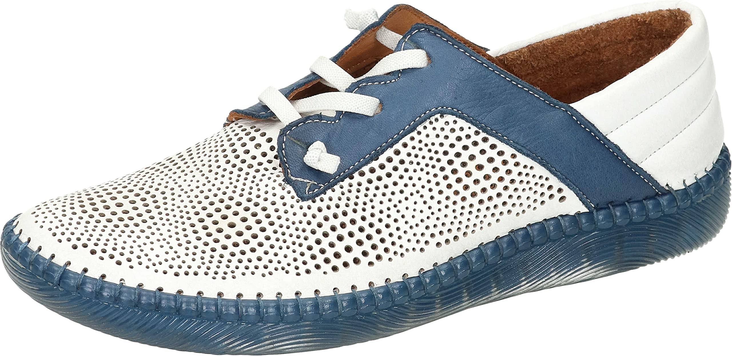 Manitu Women's 840074-05 Loafer, Blue, 6 UK
