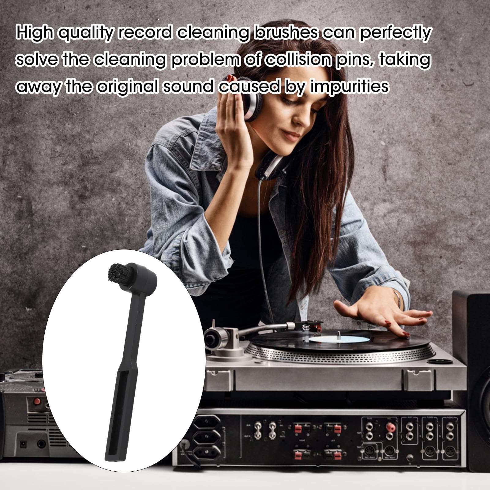 Spazzola Antistatica Per Giradischi - Pulizia Ago In Fibra Di Carbonio - Foto 4