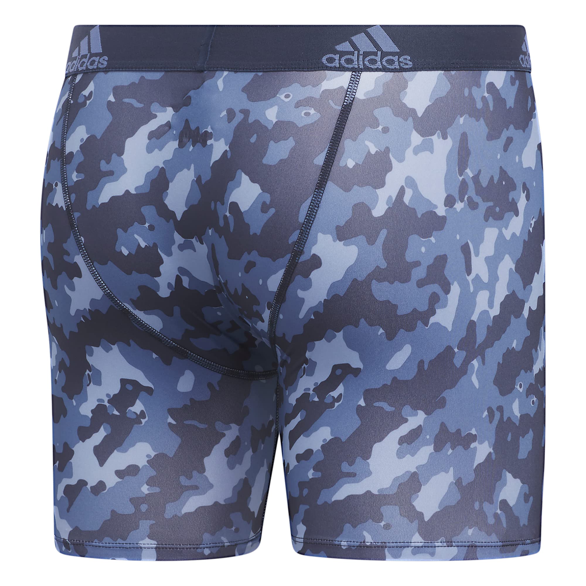 Adidas Men's Performance Boxer Brief Underwear (1 Pack), Elements Camo Shadow Navy-Crew Blue/Shadow Navy/Chalk Blue, XX-Large