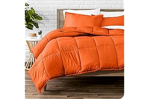 Bare Home Orange Twin Comforter - Ultra-Soft and Cozy