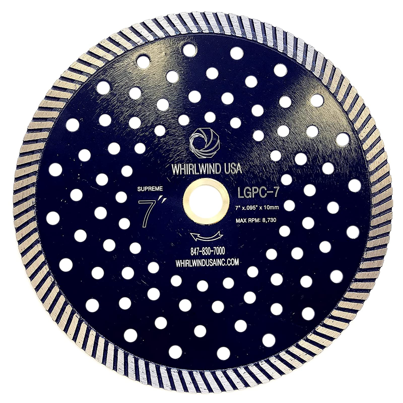 LGPC 7 inch Stone Cutting Premium Turbo Continuous Rim Diamond Blade