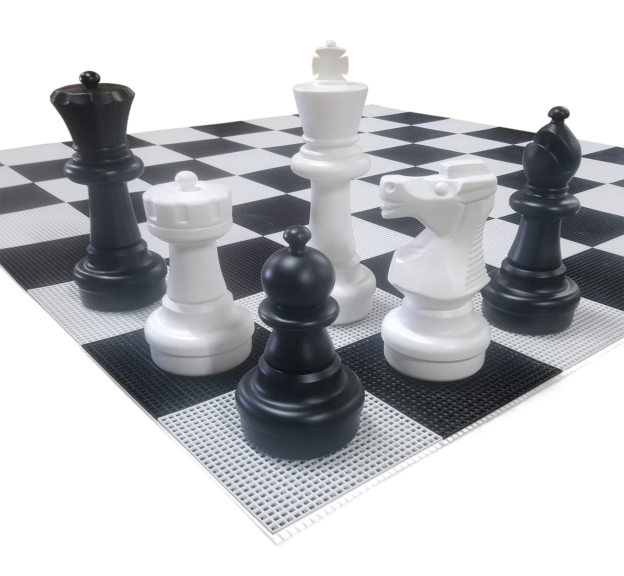 MegaChess 25 Inch Plastic Giant Chess Set with Hard Plastic Chessboard