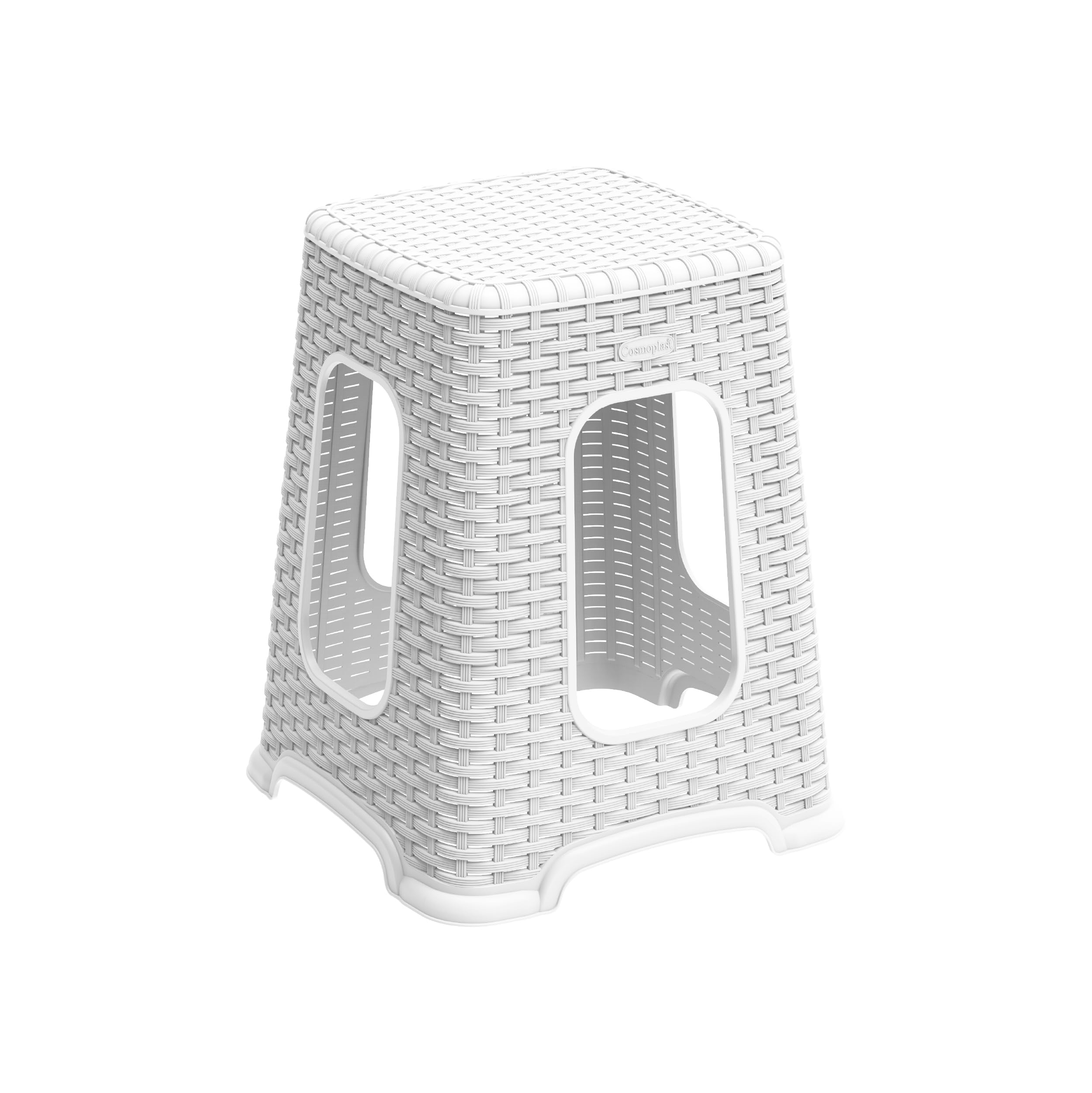 Cosmoplast Plastic Rattan Wicker High Stool