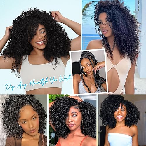 Miniatura 7 de WIGER Cabello rizado rizado tipo marlybob, cabello de ganchillo ombré marrón Jerry rizado Passion Twist de 18 pulgadas, trenzas de ganchillo largas