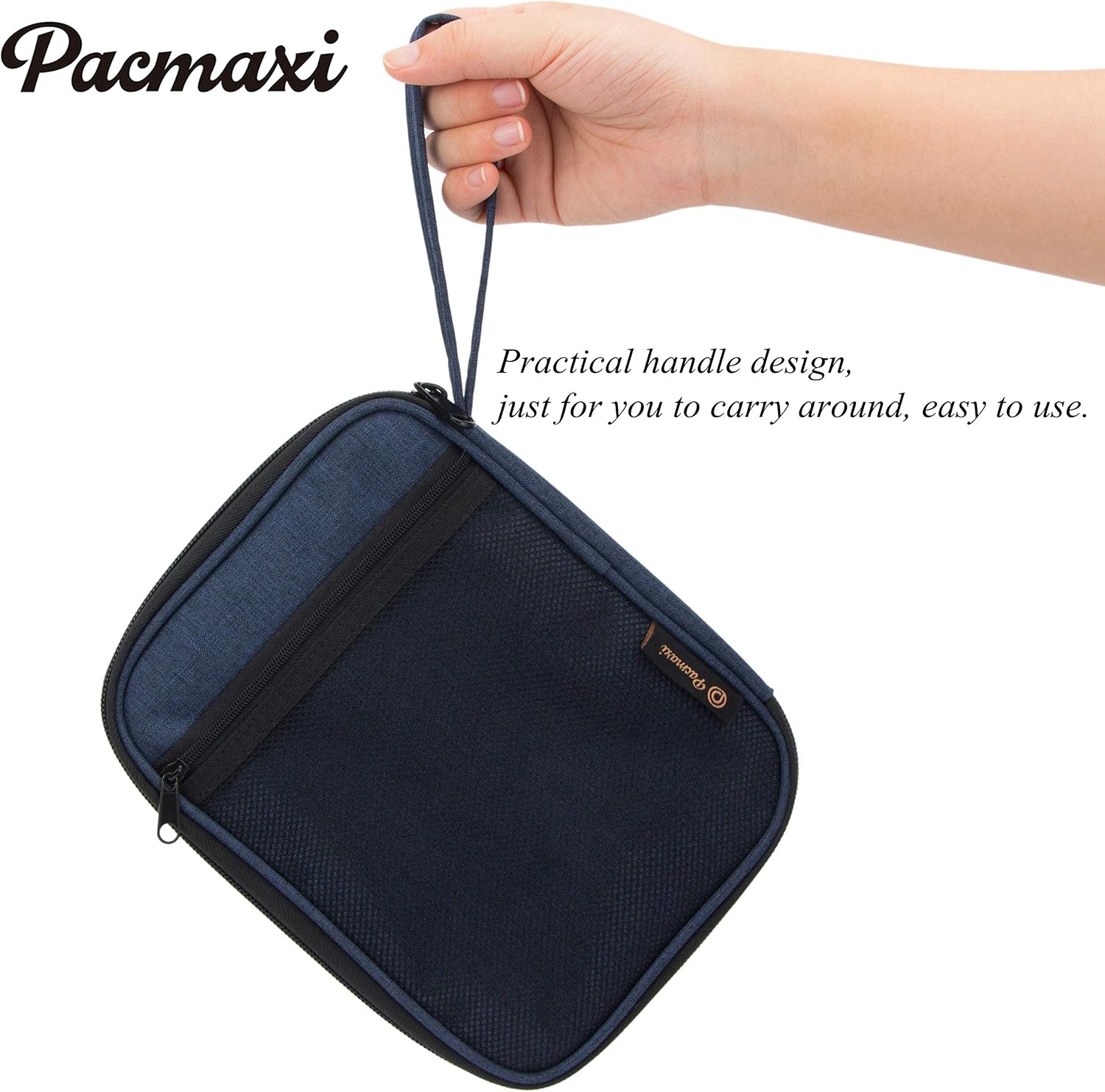 PACMAXI Watch Band Storage Organizer Holds 10 Watch Bands, Travel Watch Straps Carrying Case, Watch Band Storage Bag, (Blue)