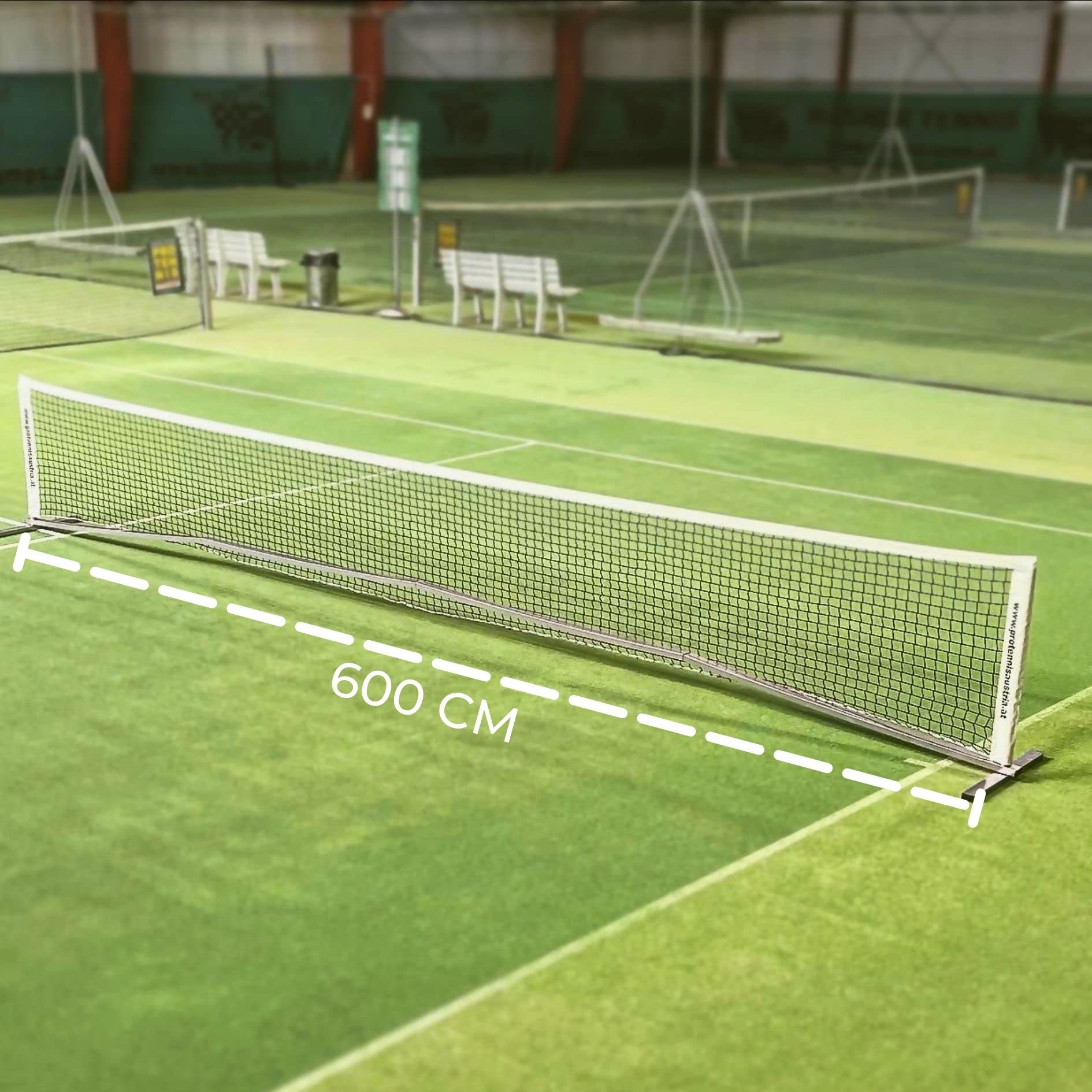 Premium Mobiles Tennisnetz 6m - Kompaktes Aluminium Tennis-Set für Garten, Training & Verein - Mit Tragetasche - Schnellaufbau-System - Pickleball