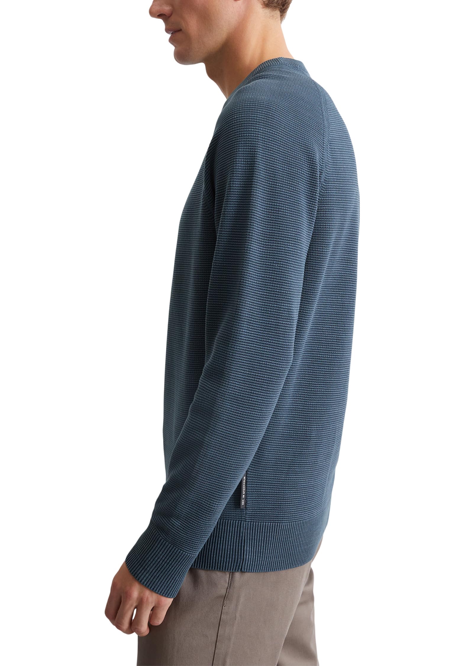 Marc O'Polo Herren Strickpullover aus Bio-Baumwolle Langarm
