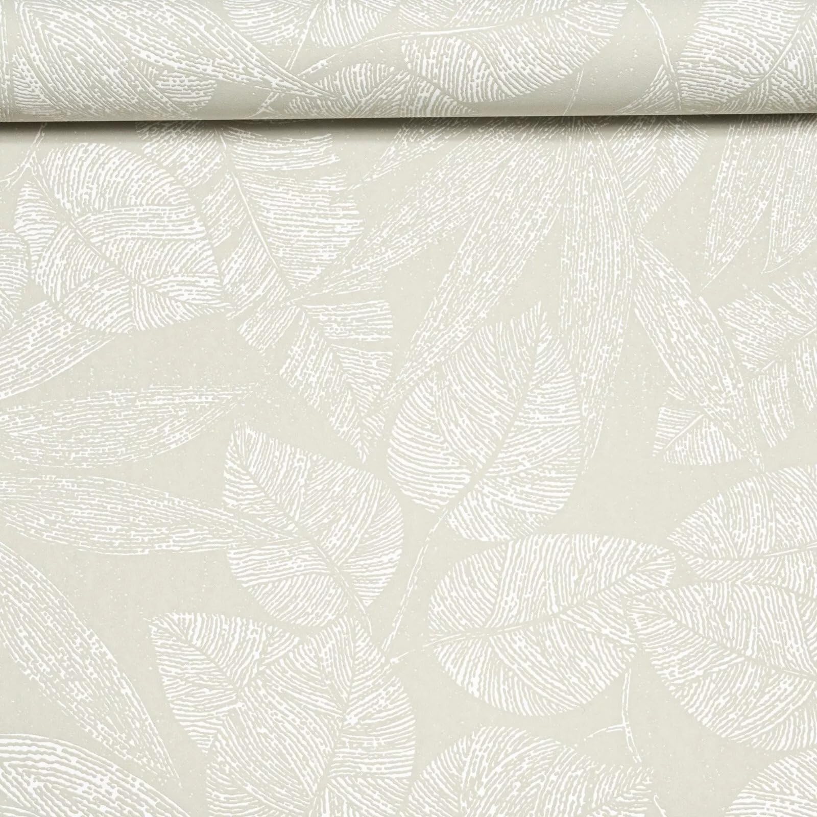 SOPHIE LAURENCE Pale Green Leaf Slightly Imperfect Textured Wallpaper - Affordable Eco Inspired Wall Design, Durable Vinyl, Ideal for Bedrooms, Living Rooms, and Accent Walls, Full Roll Coverage
