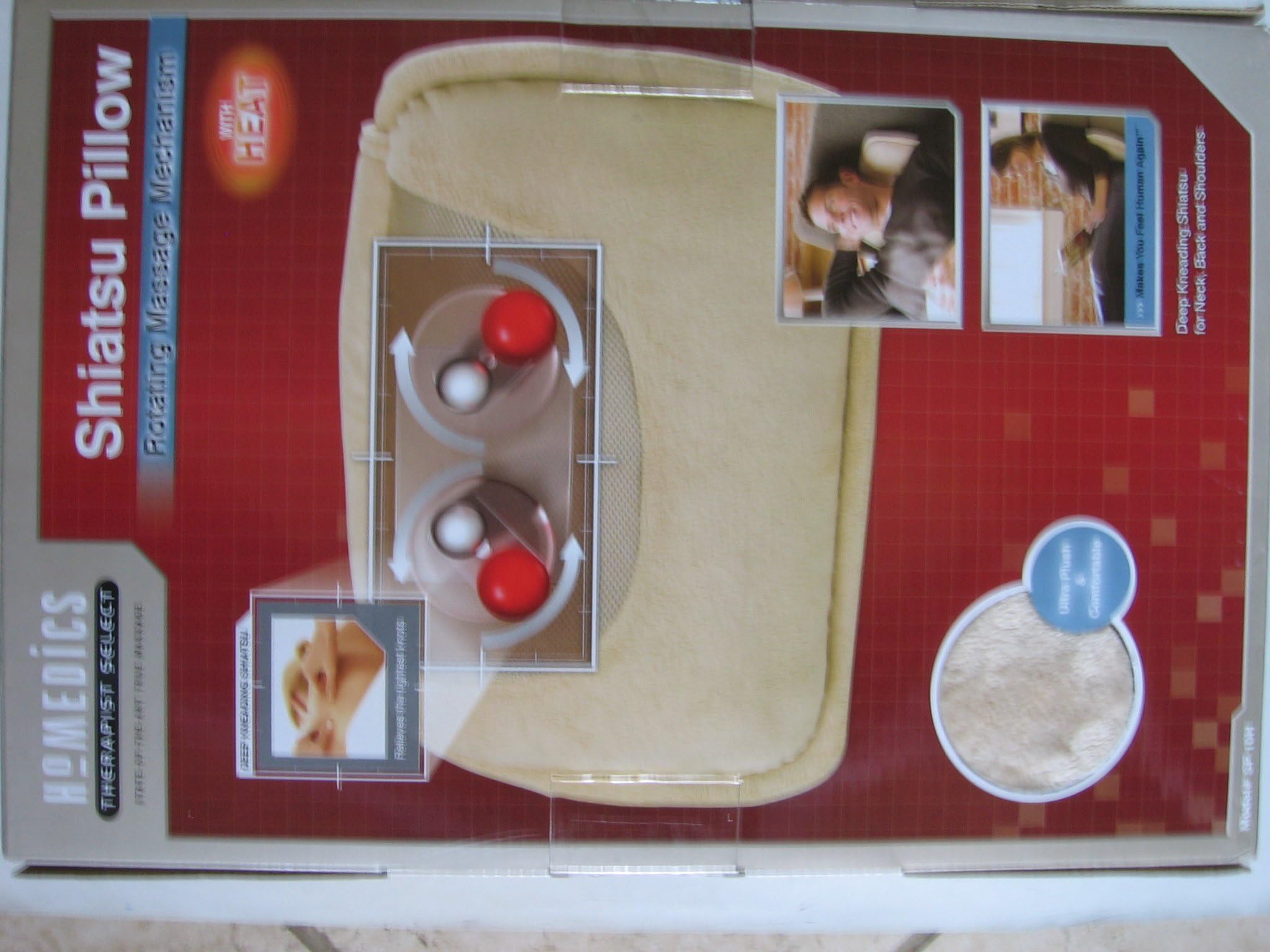 Homedics Therapist Select SP-10H Shiatsu Pillow, Beige