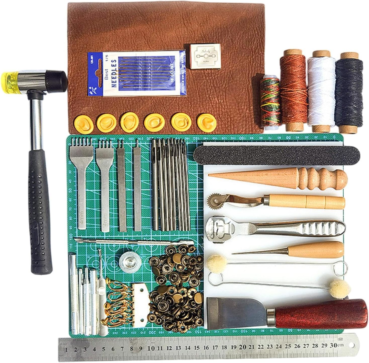 レザークラフトセット　初心者向け　革工具セット　人気　おすすめ ☆＼道具に、品格を／☆ レザークラフト道具 セット