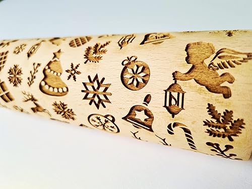 Miniatura 10 de NATIVITY EMBOSSING ROLLING PIN for GINGERBREAD COOKIES for CHRISTMAS