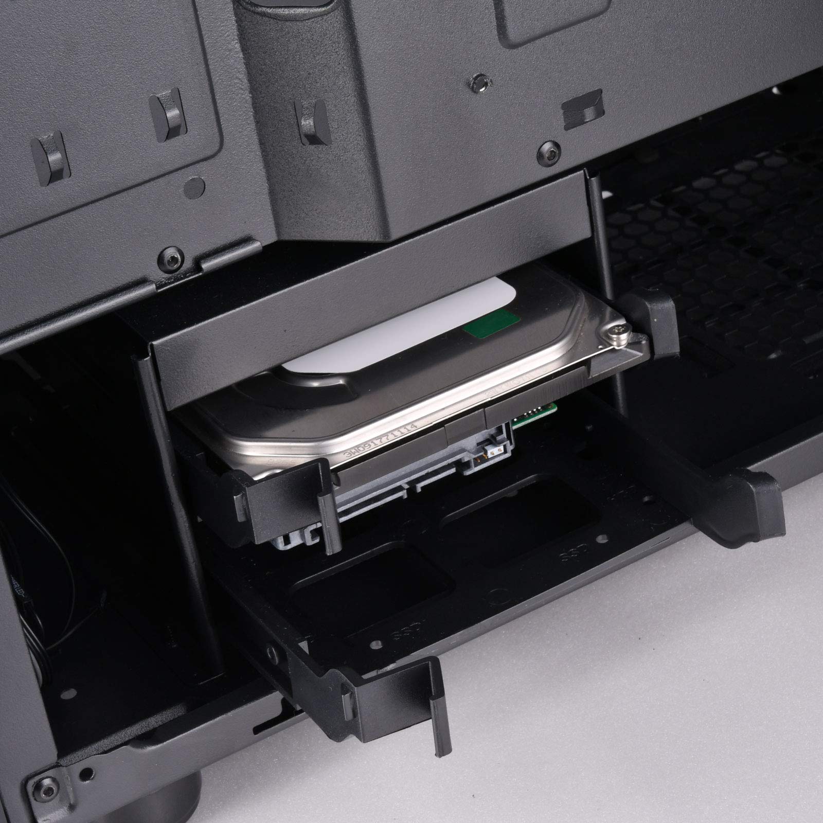 Silverstone SST-PS14B-E - Caja de Torre ATX de Precision, Panel Lateral de Vidrio Templado Ahumado, Negro