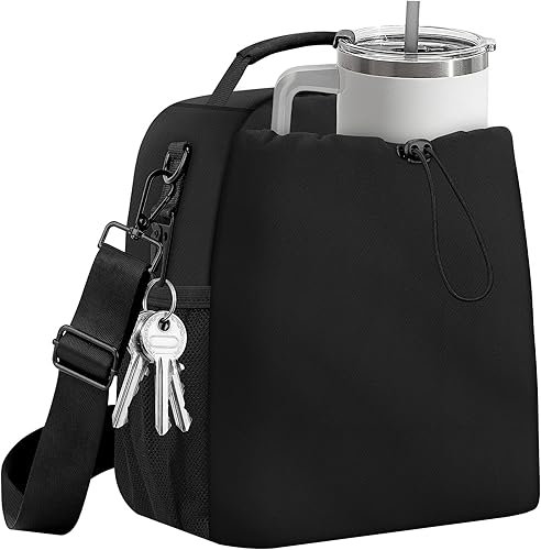 Yotako Lonchera aislada para hombres y mujeres, lonchera para tazas Stanley de 4030 onzas, a prueba de fugas, con 2 ganchos de metal, bolsillos