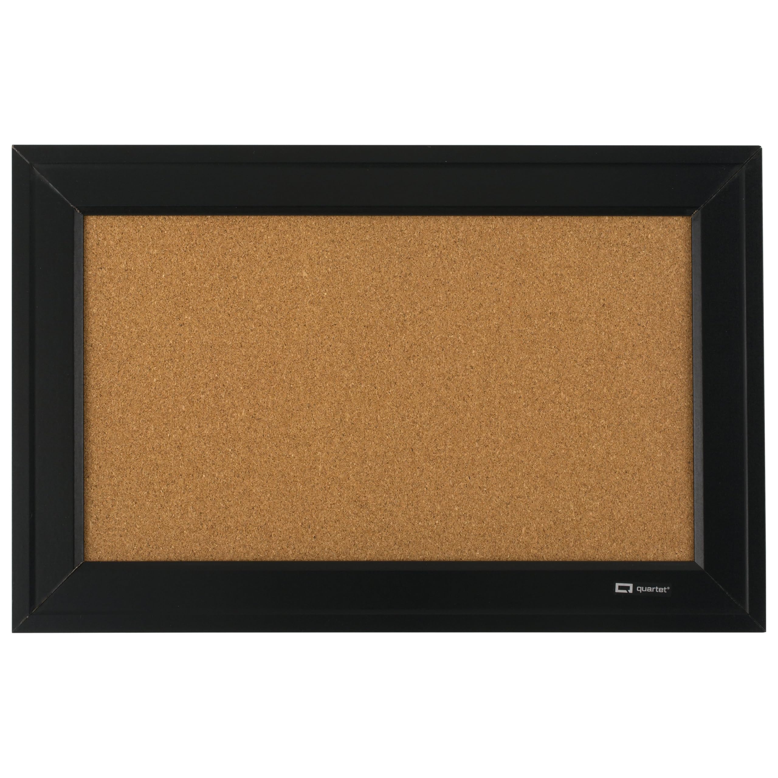 Quartet Cork Bulletin Board, Framed Corkboard, 11” x 17”, Black Frame, Message Board (79279)