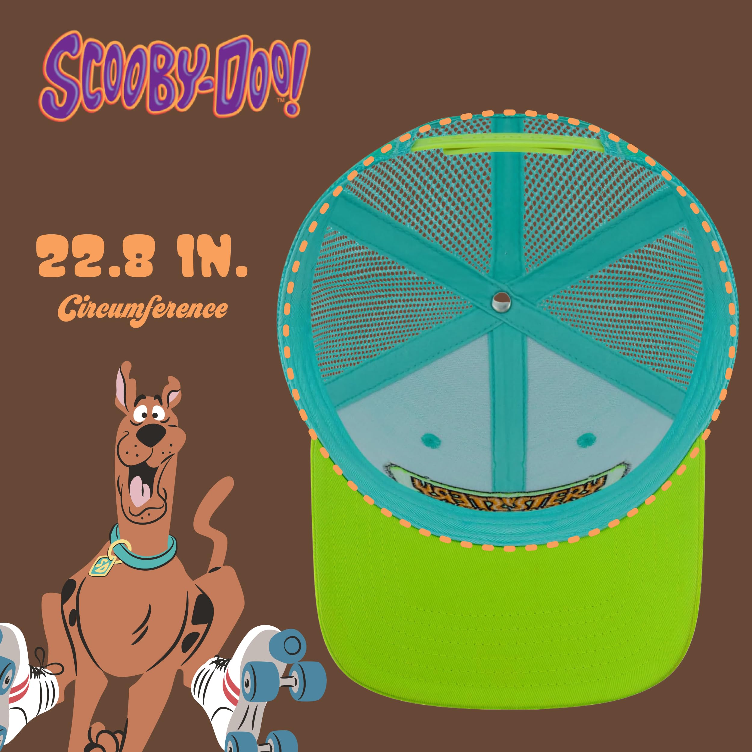 Scooby Doo czapka typu trucker czapka z daszkiem Mystery Machine regulowana czapka z daszkiem z zakrzywionym brzegiem, wielokolorowa, jeden rozmiar, multi, rozmiar uniwersalny