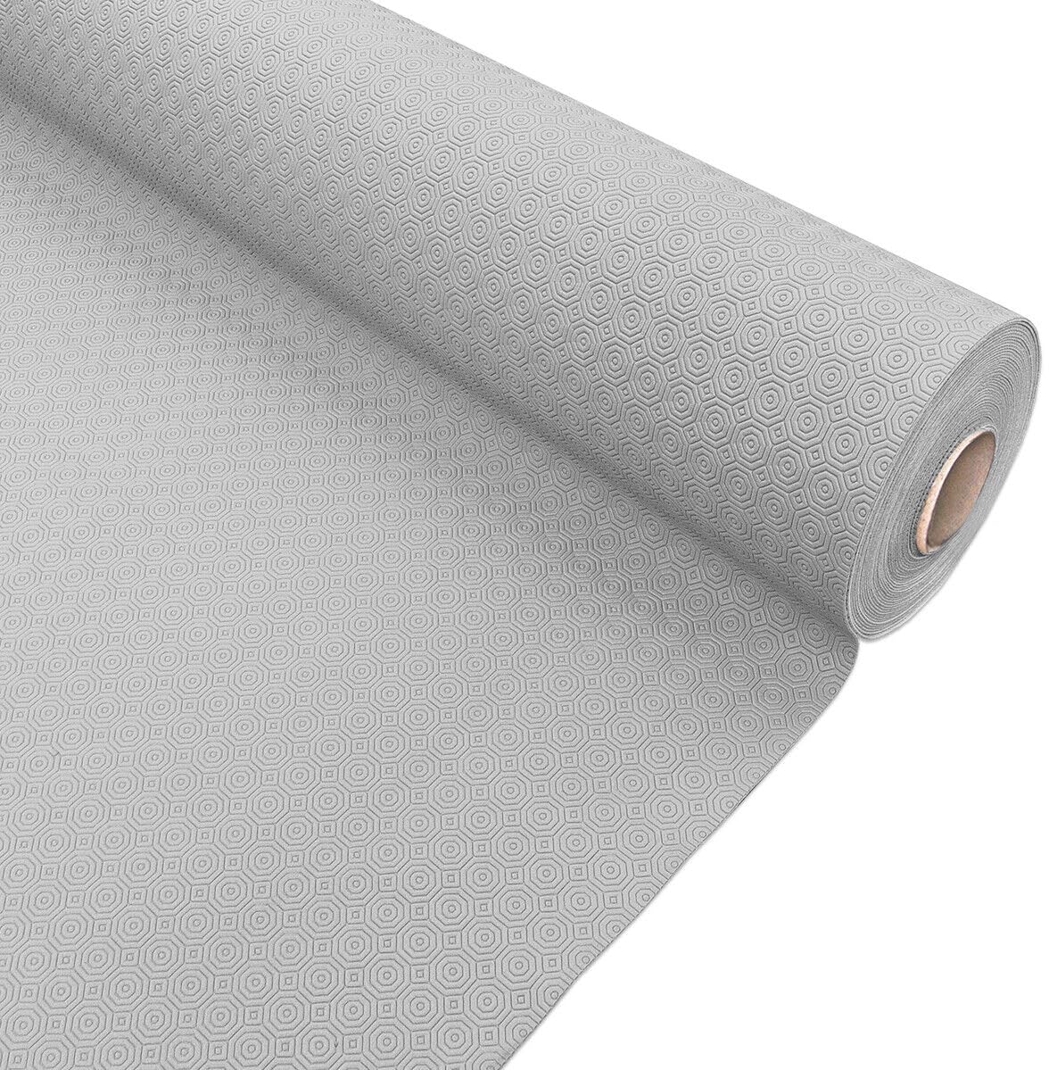 emmevi Tischschoner Molton weich grau Unterseite Tischdecke rutschfest schmutzabweisend stoßfest 140 x 220 cm