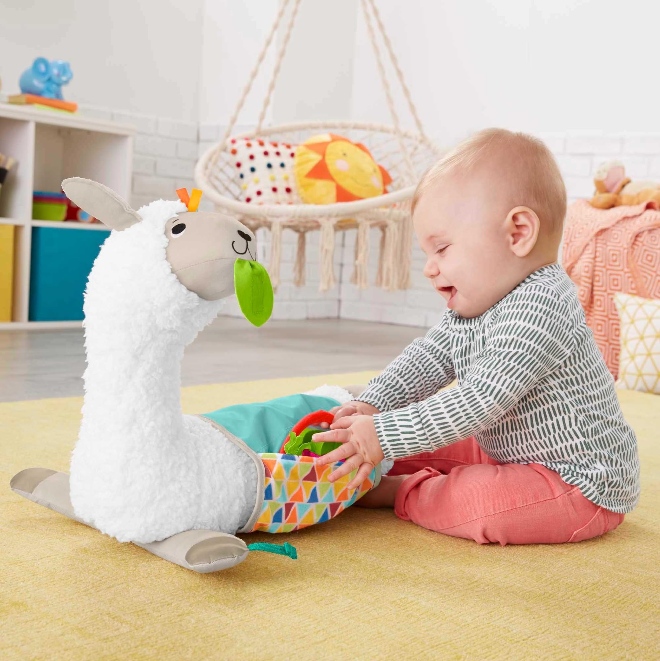 Fisher-Price- Morbido Lama Cresci con Me, Prima Infanzia Multiattività, Giocattolo per Neonati 0+Mesi, GHJ03