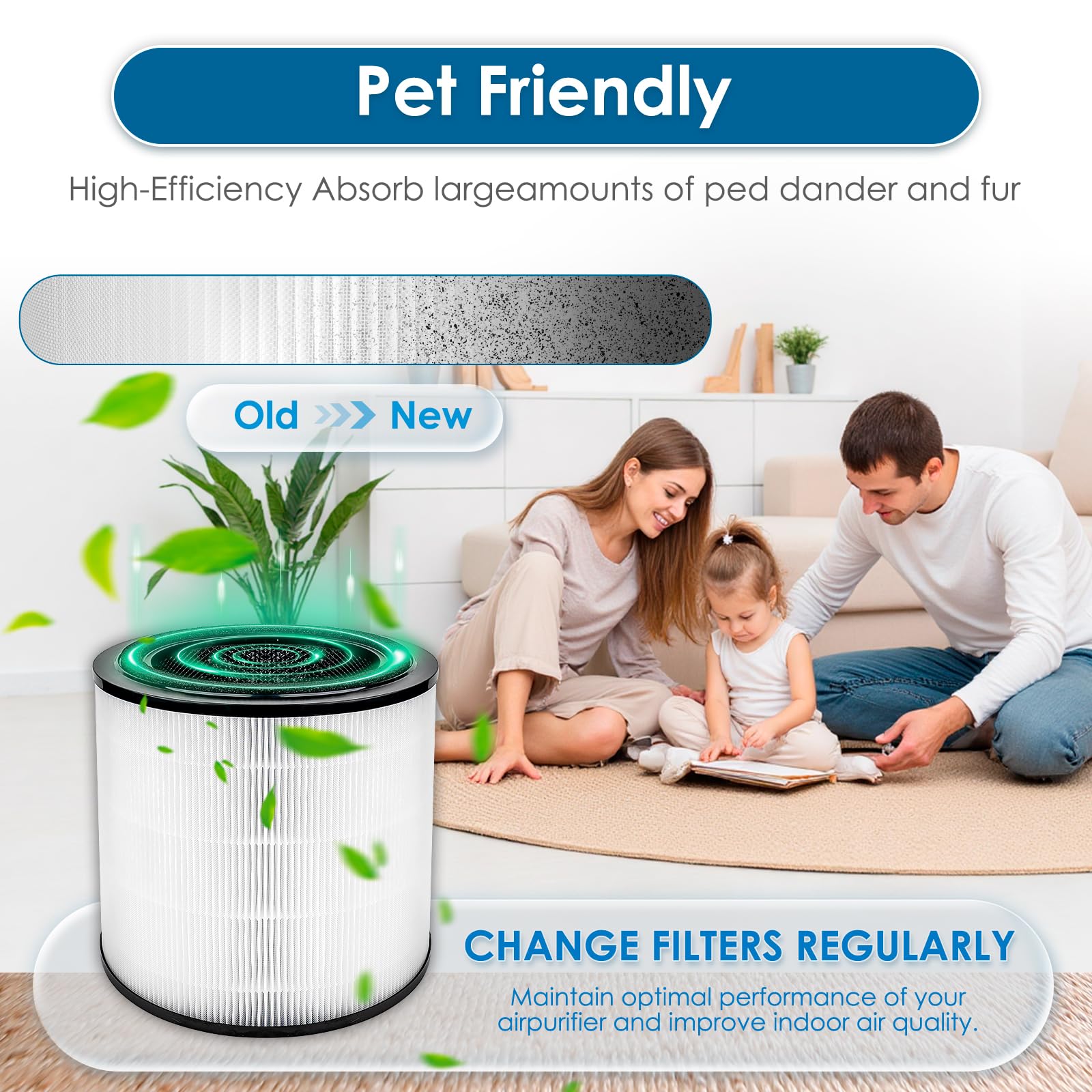 (2 Piezas) Air 4000 Filtro de repuesto para purificador de aire Bosch Air 4000, filtro HEPA H13, filtro de carbón activado, filtros 3 en 1, filtración de 3 etapas para polvo, caspa de mascotas, olores