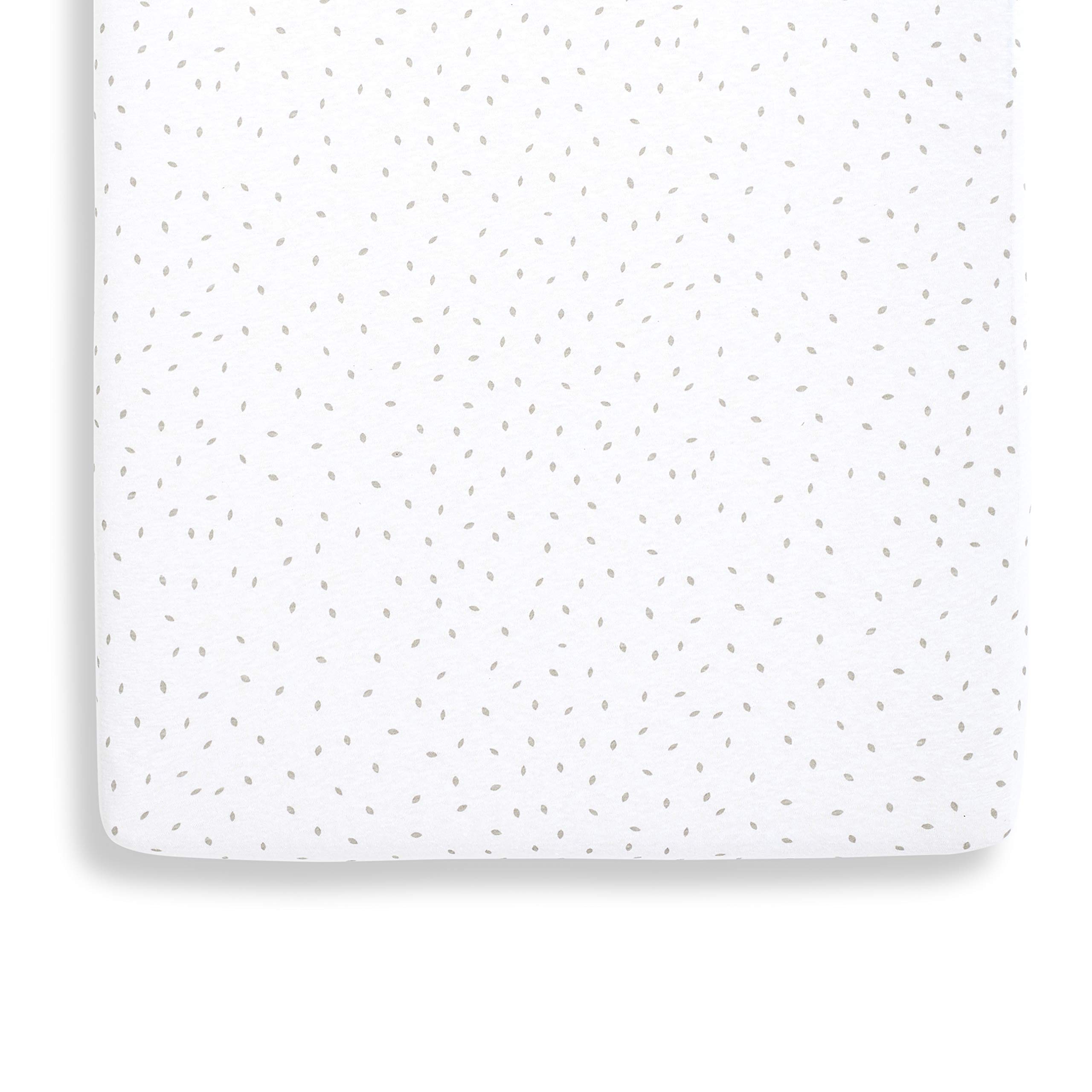 Organic Crib Fitted Sheet - White Rice