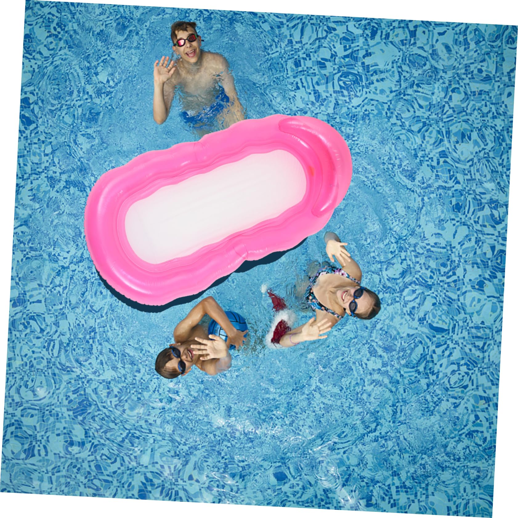 Milisten Chaise Flottante Gonflable gonflables de Piscine pour Enfants flotteurs pour la Piscine Chaise Longue Gonflable hamac Flottant Chaise Longue Flottante sur l'eau PVC Rose