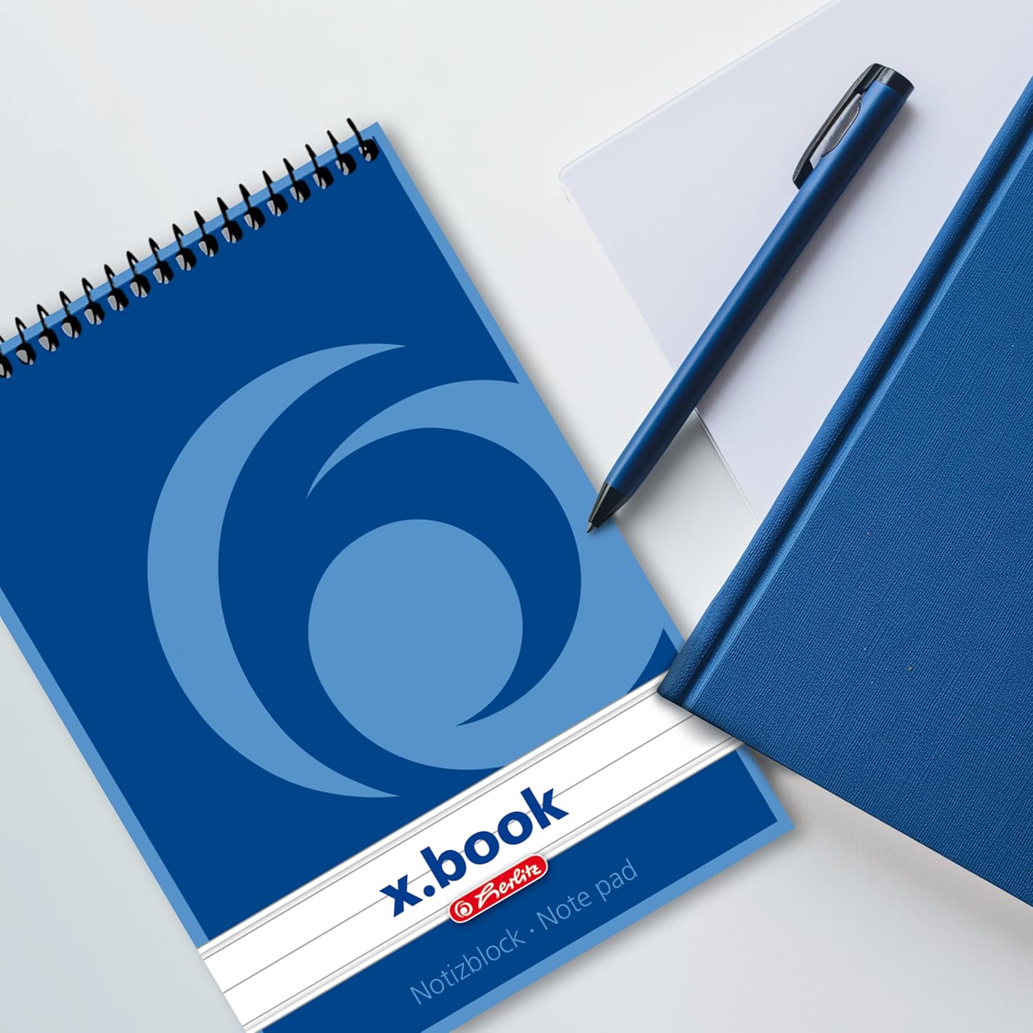 Herlitz 110510 Spiral Notebook A5, 50 Sheets, Pack of 10 Lined a6