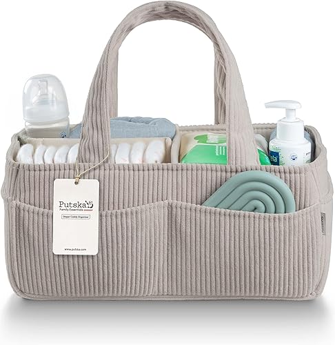 PUTSKA Organizador de pañales para cambiador de bebé, elegante cesta de almacenamiento para guardería, artículos esenciales para recién nacidos, disponible en Yaxa Costa Rica