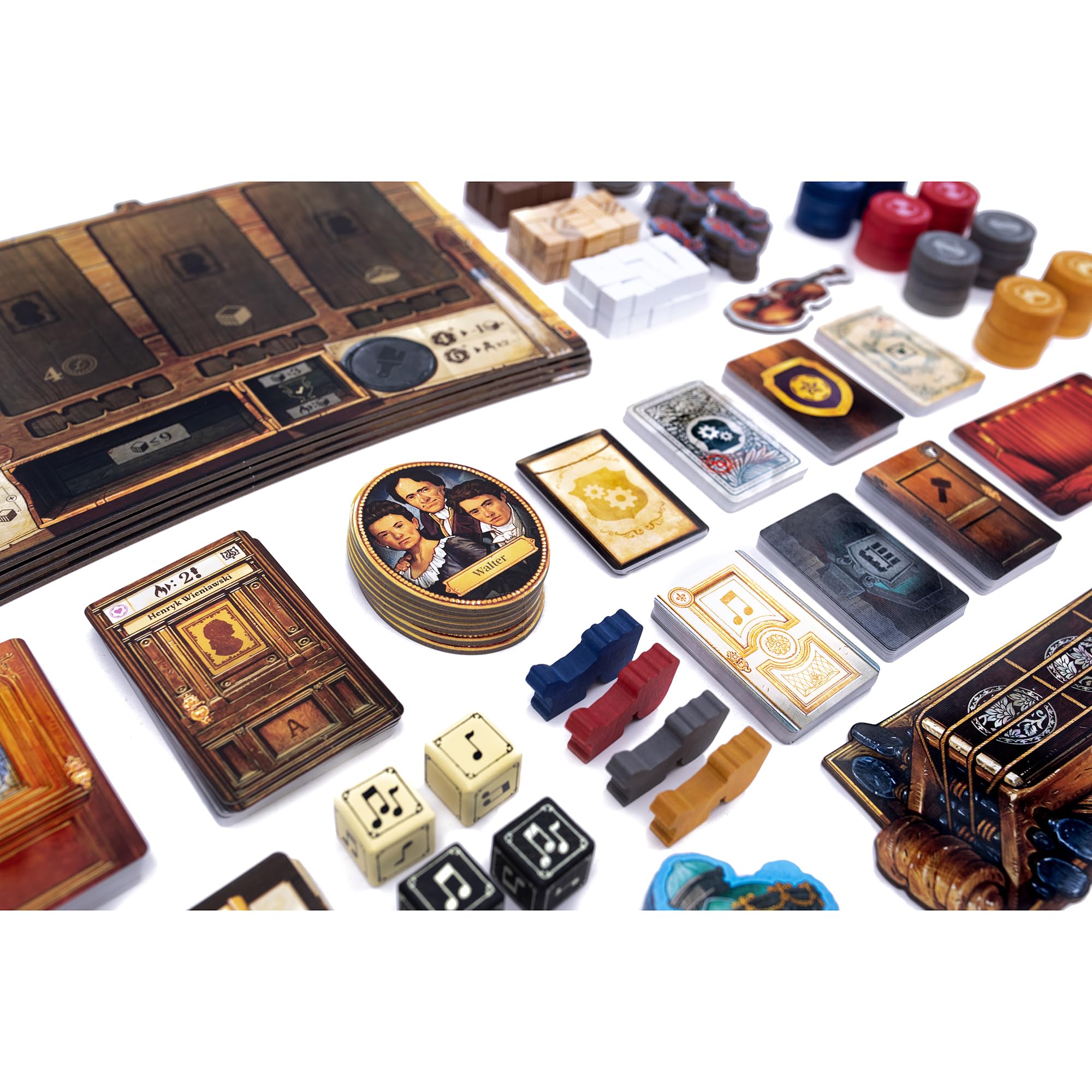Luthier: The Art of The Instrument - Gioco da tavolo europeo a tema musica classica e storia, offerte e posizionamento dei lavoratori, da 1 a 4 giocatori, dai 14 anni in su