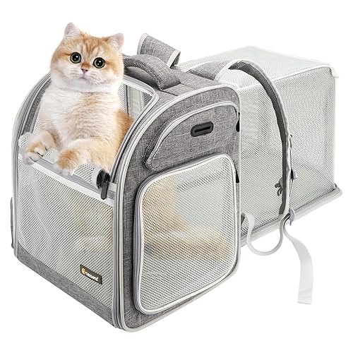 Texsens Cat Backpack Expandable Pet Carrier - Pet Backpack Carrier